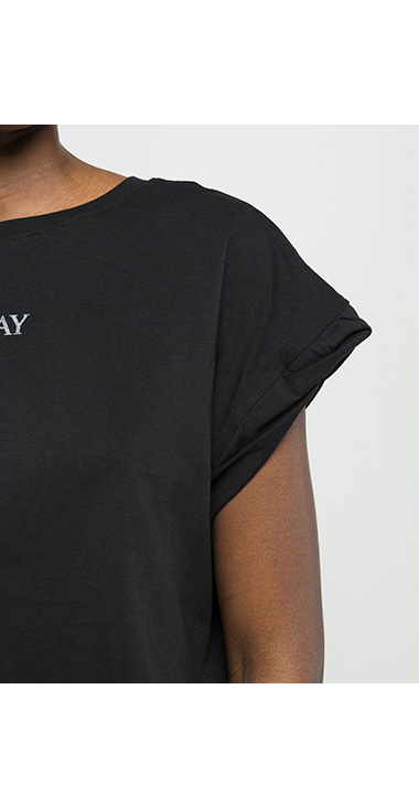 ロゴプリント入りクロップドTシャツ 詳細画像